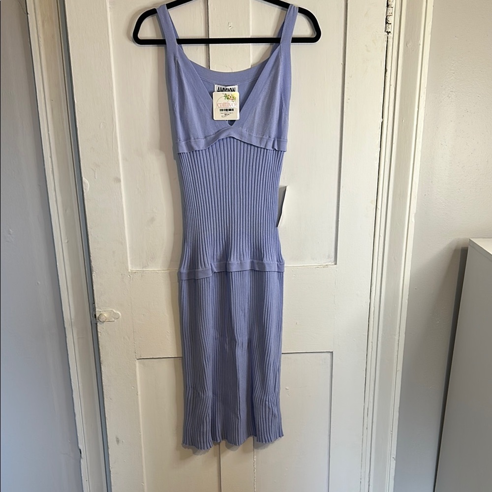 Lavender Ribbed Knit Dress
